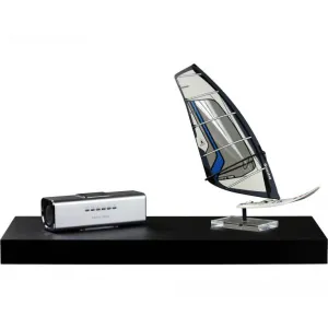 STILISTA VOLATO 31073 Nástenná polica - matná čierna 110 cm