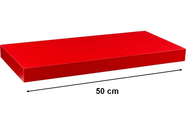 STILISTA VOLATO 31042 Nástenná polica - matná červená 50 cm
