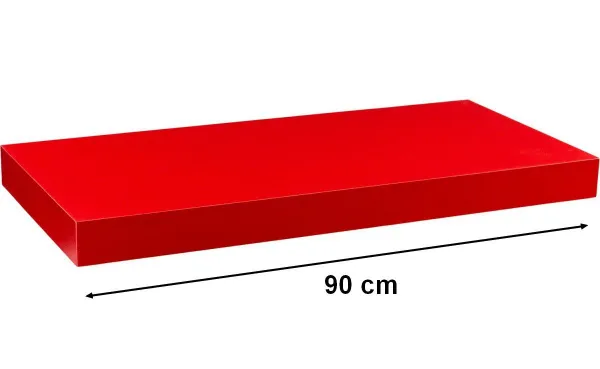 STILISTA VOLATO 31064 Nástenná polica - matná červená 90 cm