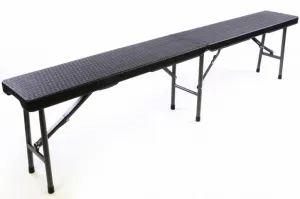 Garthen 39509 Záhradný set lavice a stôl v ratanovej optike - čierna