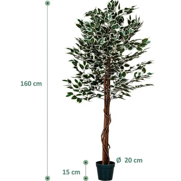 PLANTASIA 27406 Umelý strom rastlina - fikus - 160 cm