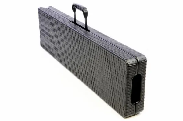 Garthen 39509 Záhradný set lavice a stôl v ratanovej optike - čierna