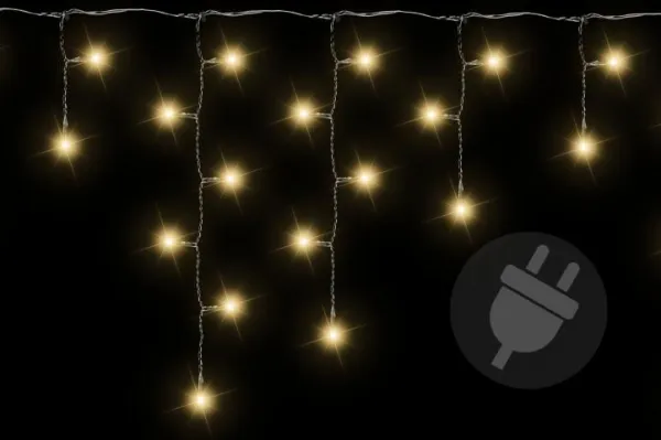 Nexos 211 Vianočný svetelný dážď 72 LED teple biela - 2,7 m