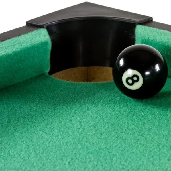 GamesPlanet® 40542 Mini pool biliard s príslušenstvom 92 x 52 x 19 cm, hnedá