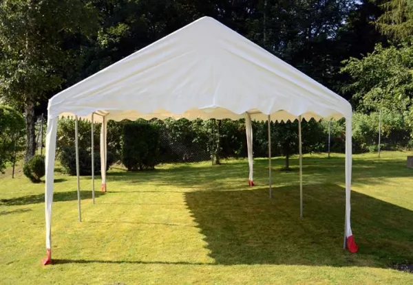 Garthen 412 Záhradný stan - biela / červená, 4 x 6 m