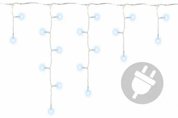 Nexos 212 Vianočný svetelný dážď - 2,7 m, 72 LED, studeno biely