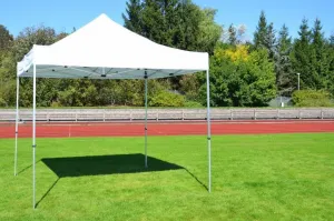Garthen 2485 Záhradný párty stan nožnicový 3x3 m, biely + 4 bočné steny