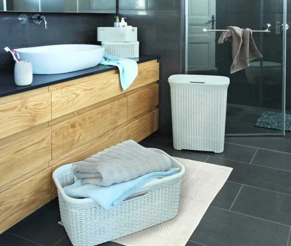Curver Kôš na bielizeň Style 45 l starožitne biely