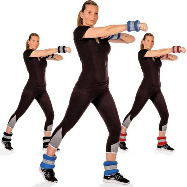 Neoprénové záťažové reflexné manžety 2 x 2 kg