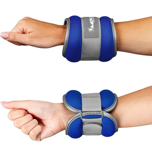 MOVIT neoprénové záťažové reflexné manžety, 2 x 2 kg