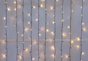 Nexos 2182 diLED svetelný záves - 200 LED teple biela
