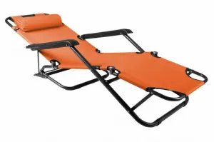 Garthen 29464 Skladacie záhradné lehátko - oranžová