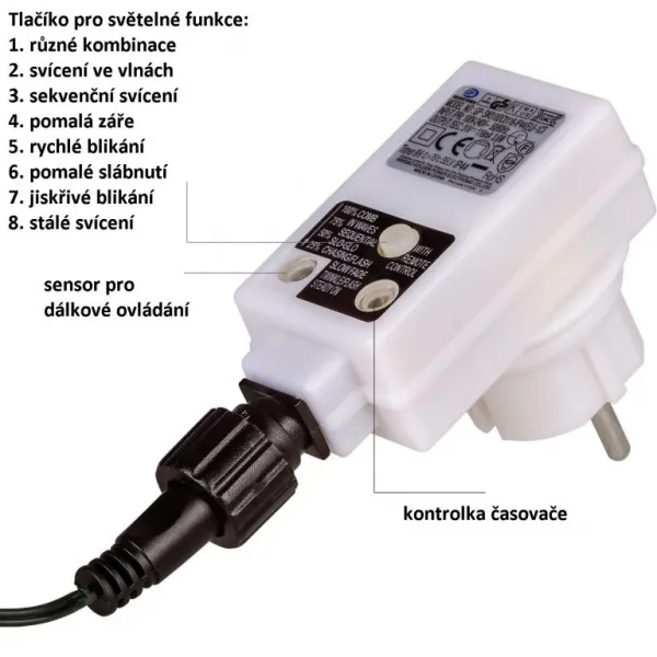 VOLTRONIC Vianočná reťaz 40 m, 400 LED, farebná