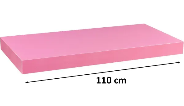 Nástěnná police STILISTA VOLATO - růžová 110 cm