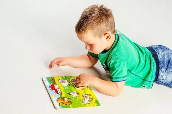 Teddies 00512015 Vkládačka Moje první zvířátka 6 ks