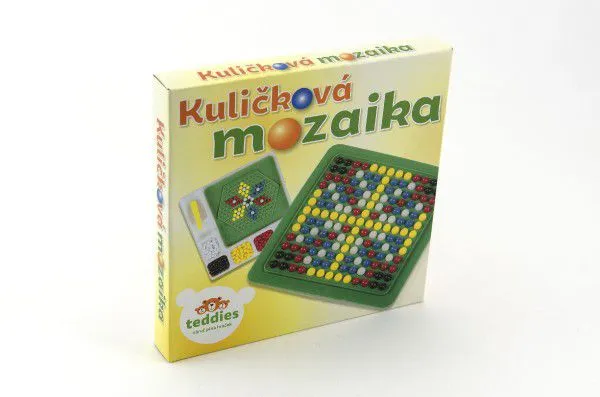 Mozaika guličkové s pinzetou malá 250 ks plast 12x12cm