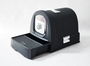 Curver WC kočka kryté domek Rattan 39x39x51cm antracit