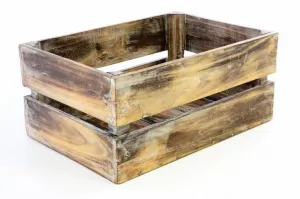 Divero VINTAGE 51361 Drevená debnička hnedá - 51 x 36 x 23 cm