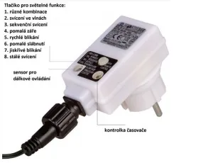 VOLTRONIC svetelný záves 3 x 6 m, 24 prameňov, farebný
