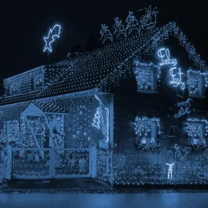 VOLTRONIC® 59753 Vianočné LED osvetlenie 5 m - studená biela 50 LED + ovládač