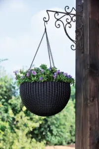 Kvetináč Hanging Globe hnedý