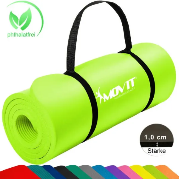 Movit Gymnastická podložka 183 x 60 x 1 cm - limetka