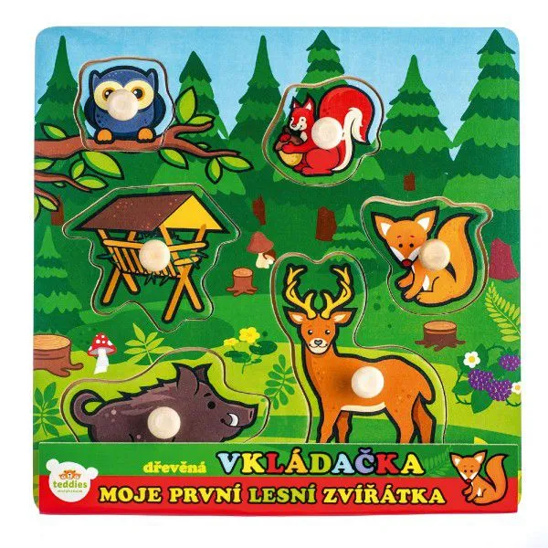 Teddies vkládačka Moje první lesní zvířátka