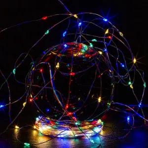VOLTRONIC 68041 Sada 10 ks svetelných reťazí - 25 LED, farebné, na batérie