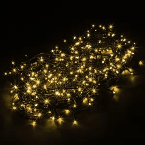 VOLTRONIC® 59744 Vianočné LED osvetlenie 20 m - teple biela 200 LED + ovládač - zelený kábel