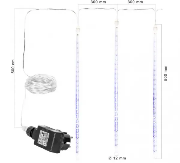 VOLTRONIC 59609 Vianočné LED osvetlenie - padajúci sneh - 480 LED teple biela