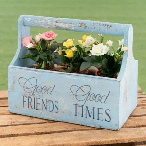 Garthen 73075 Dekoratívny kvetinový box - 30 x 17 x 25 cm, modrý