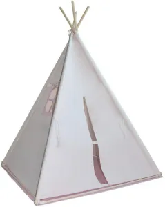 Detský stan teepee, ružovo/béžový, s príslušenstvom