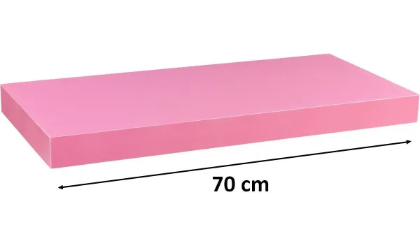 Nástěnná police STILISTA VOLATO - růžová 70 cm