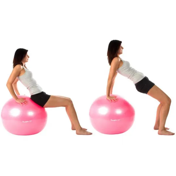 MOVIT Gymnastická lopta s nožnou pumpou, 75 cm, modrá