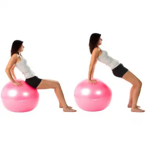 MOVIT Gymnastická lopta s nožnou pumpou, 75 cm, modrá