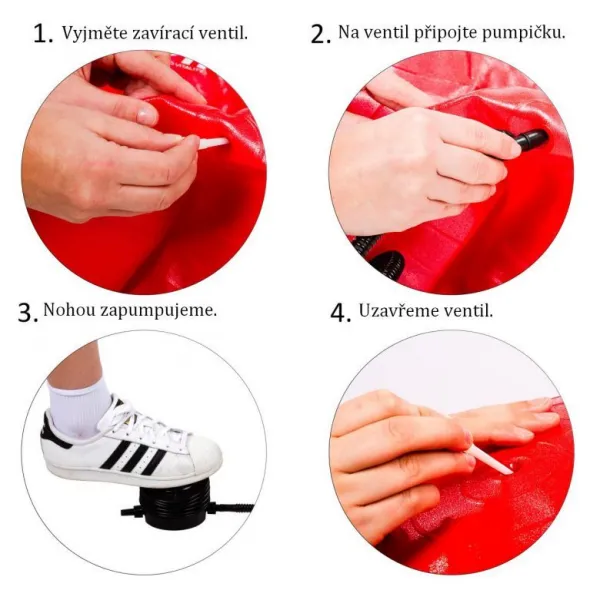 MOVIT Gymnastická lopta s nožnou pumpou, 75 cm, modrá