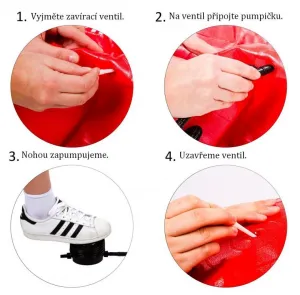 MOVIT Gymnastická lopta s nožnou pumpou, 75 cm, modrá