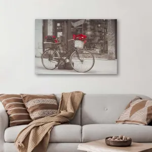 Divero 74522 Nástenná maľba bicykel s vianočnou hviezdou, 40 x 60 cm