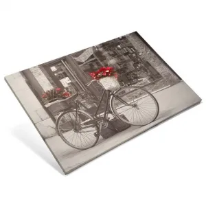 Divero 74522 Nástenná maľba bicykel s vianočnou hviezdou, 40 x 60 cm