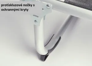 Garthen 61123 Záhradné skladacie ležadlo so strieškou - čierne
