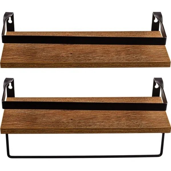 STILISTA Set 2 ks nástenných políc Volato Duo, 40 cm, hnedé