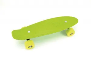 Skateboard - pennyboard 43cm, nosnost 60kg plastové osy, zelená, žlutá kola