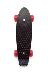 Skateboard - pennyboard 43cm, nosnost 60kg plastové osy, černá, červená kola