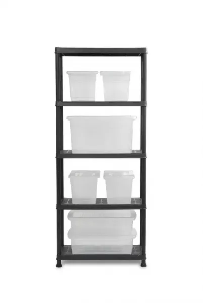 Plastový otvorený regál PLUS 75/5 - 176 x 75 x 32 cm