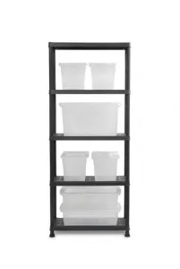 Plastový otvorený regál PLUS 75/5 - 176 x 75 x 32 cm
