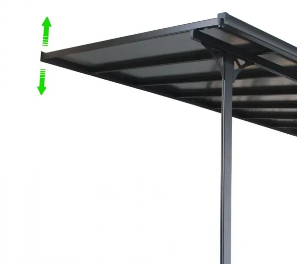 Rojaplast Bruce J pergola - šedý polykarbonát