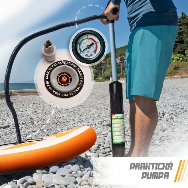 Nafukovací paddleboard 305 cm oranžový + příslušenstvo
