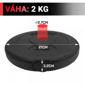 Sada závažia plnená pieskom a cementom, 2 x 2 kg