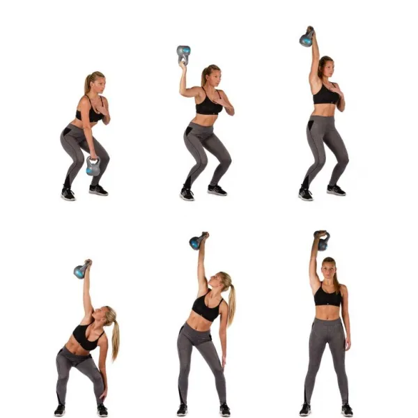 MOVIT Kettlebell činka - 6 kg, čierna/fialová