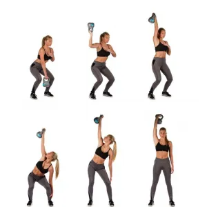 MOVIT Kettlebell činka - 6 kg, čierna/fialová